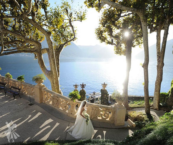 Свадебная фотосессия на берегу озера Маджоре в Италии